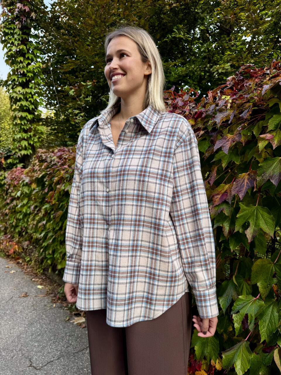 Camicia basica flanella scozzese